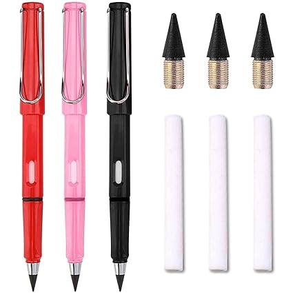 Everlasting Magic Lead Pencil with Long Eraser inside and Extra Lead HB